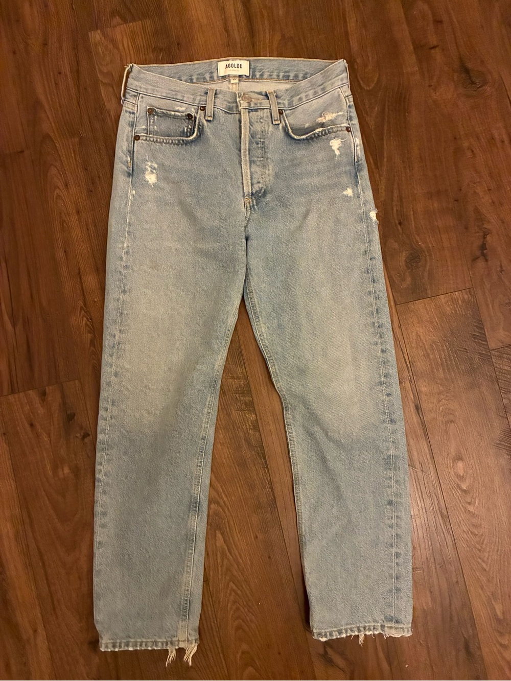 AGOLDE Parker Straight Jeans Swapmeet Wash Light Blue